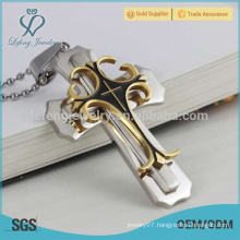 In stock multilayer cross pendant designs,stainless steel colorful cross pendants